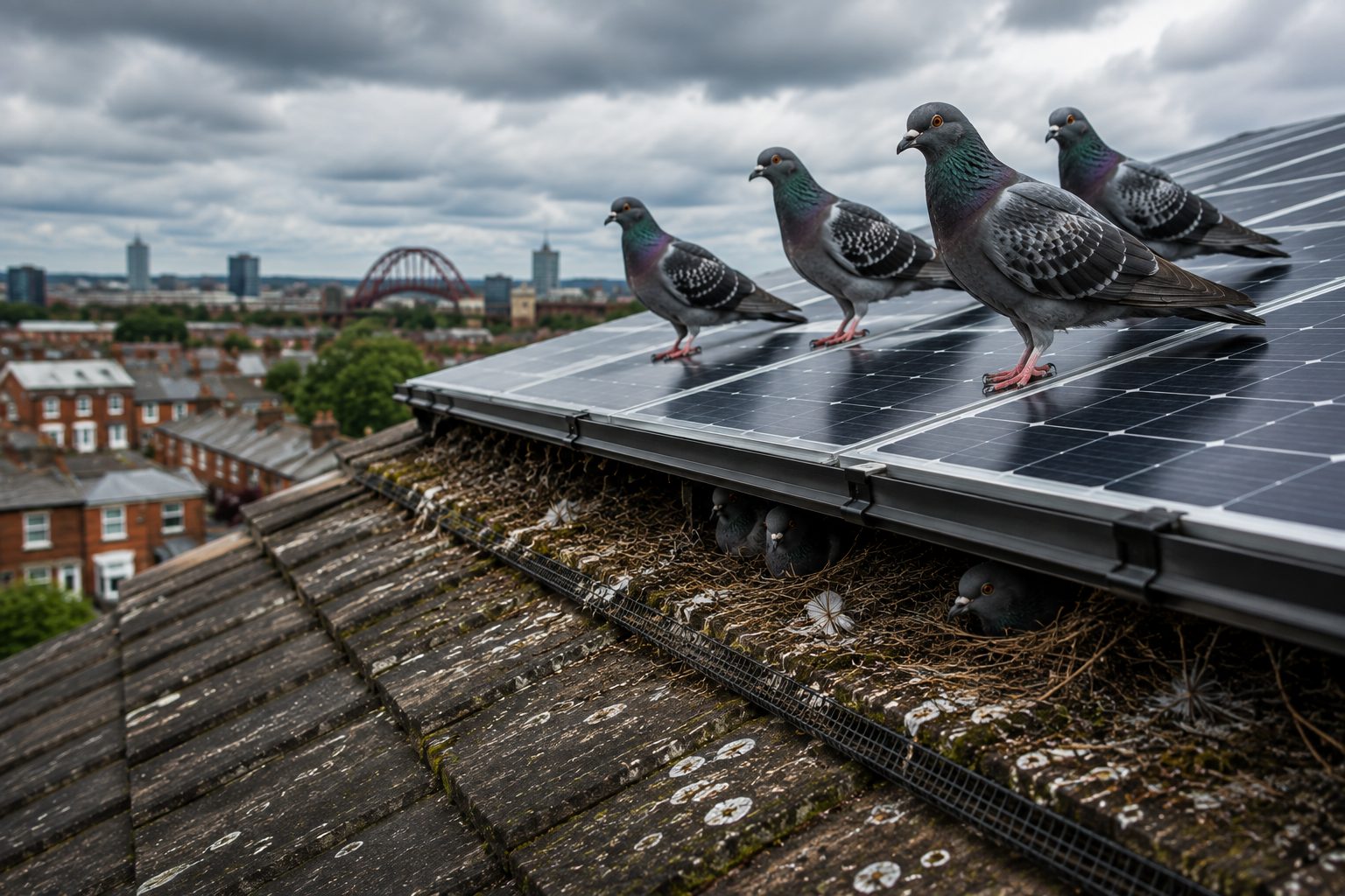 Solar Panel Bird Proofing in North West